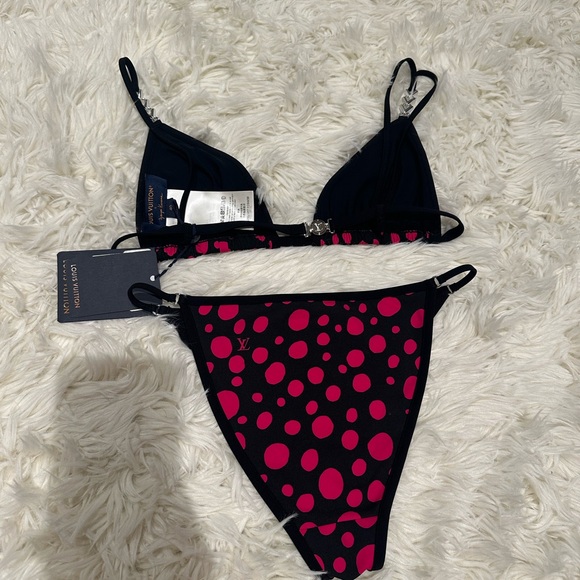 ⭐️Louis Vuitton Black and Pink Polka Dot Bikini Set ⭐️ - Picture 2 of 5